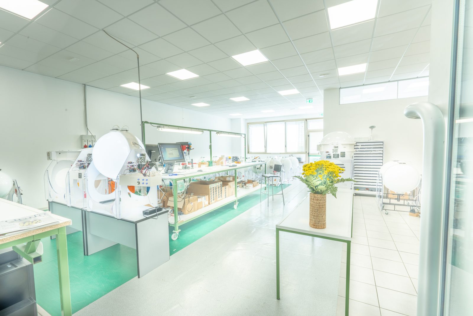 ALO hardware being assembled and calibrated in Arezzo